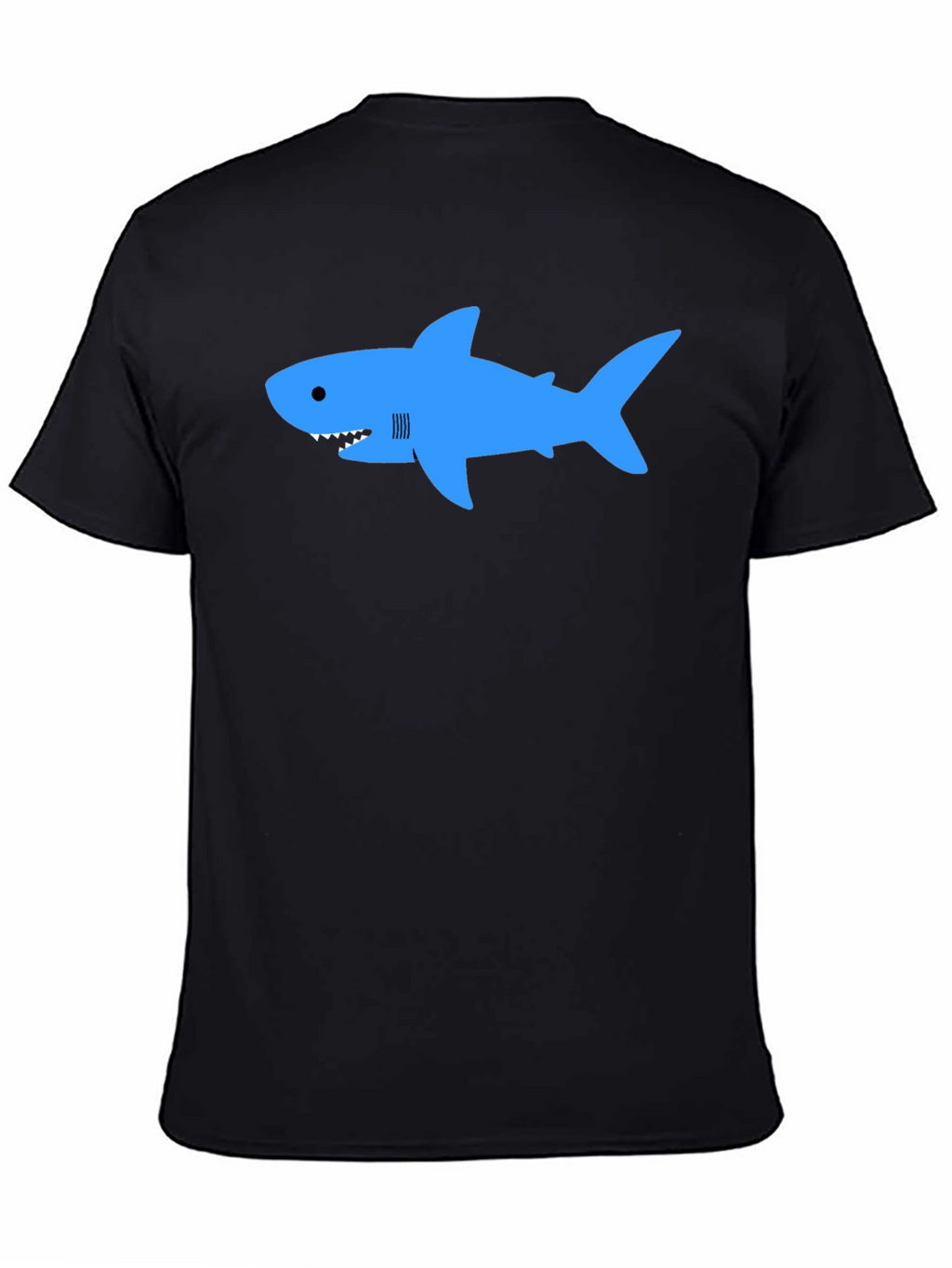 Blue Shark Graphic T-Shirt - Classic Crew Neck