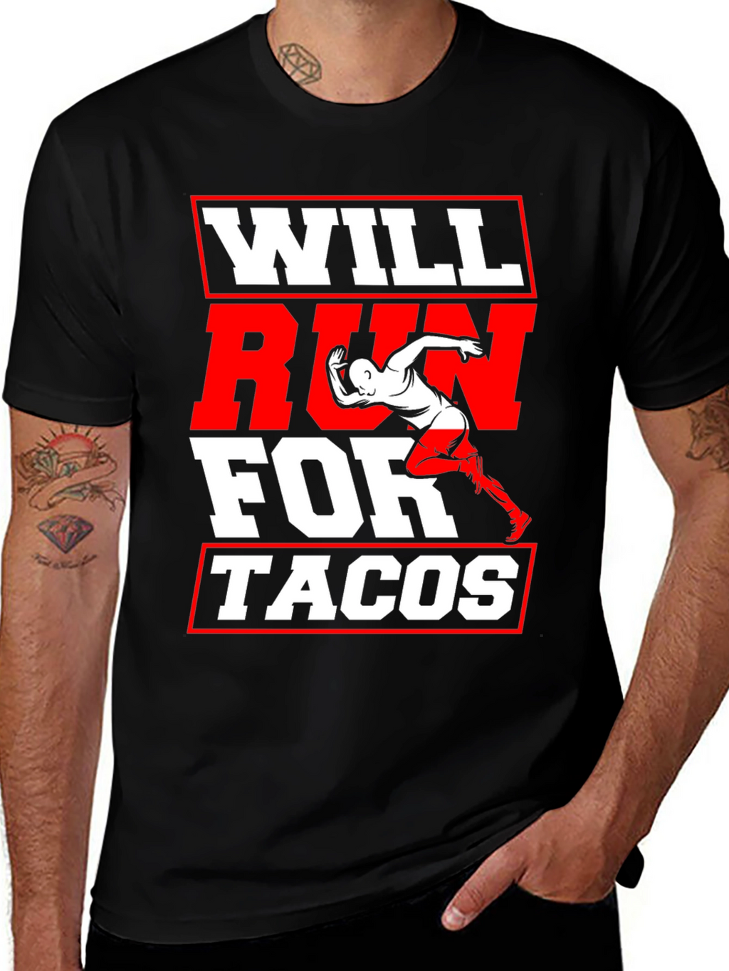 Will Run for Tacos Graphic T-Shirt