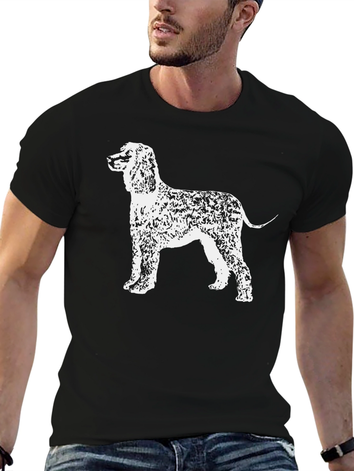 Black Dog T-Shirt - Cocker Spaniel Graphic Tee