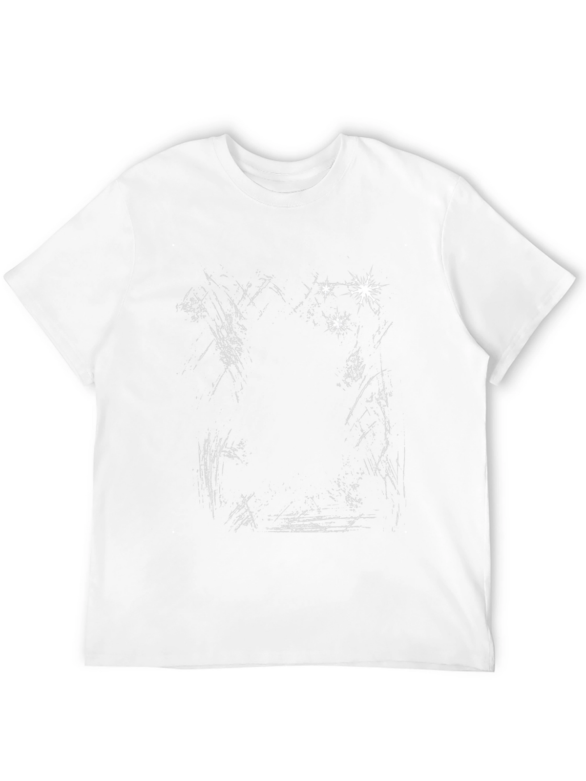 Abstract Scratch Print Black Tee