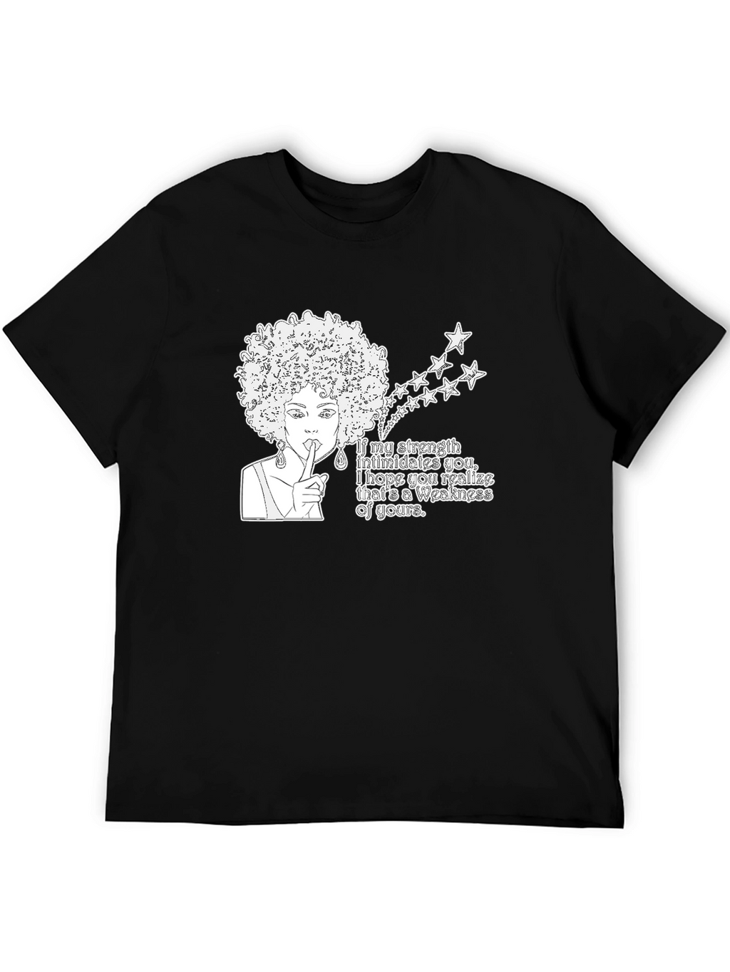 Empowered Afro Woman T-Shirt - Strength & Confidence