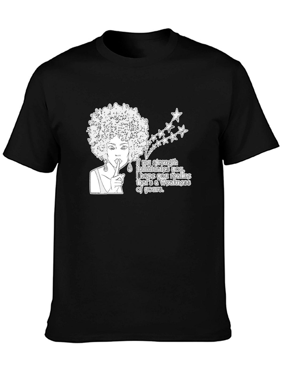 Empowered Afro Woman T-Shirt - Strength & Confidence