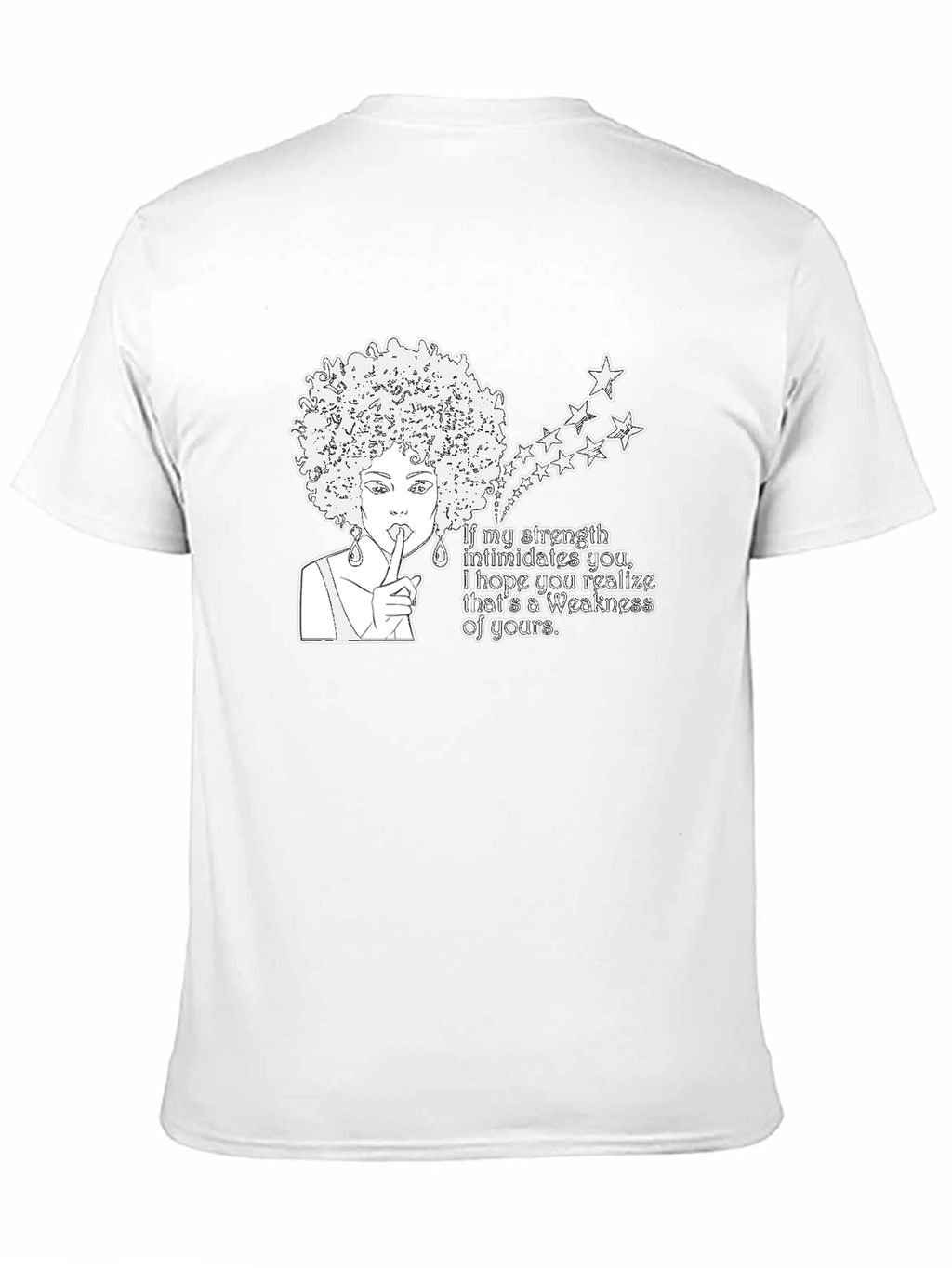 Empowered Afro Woman T-Shirt - Strength & Confidence