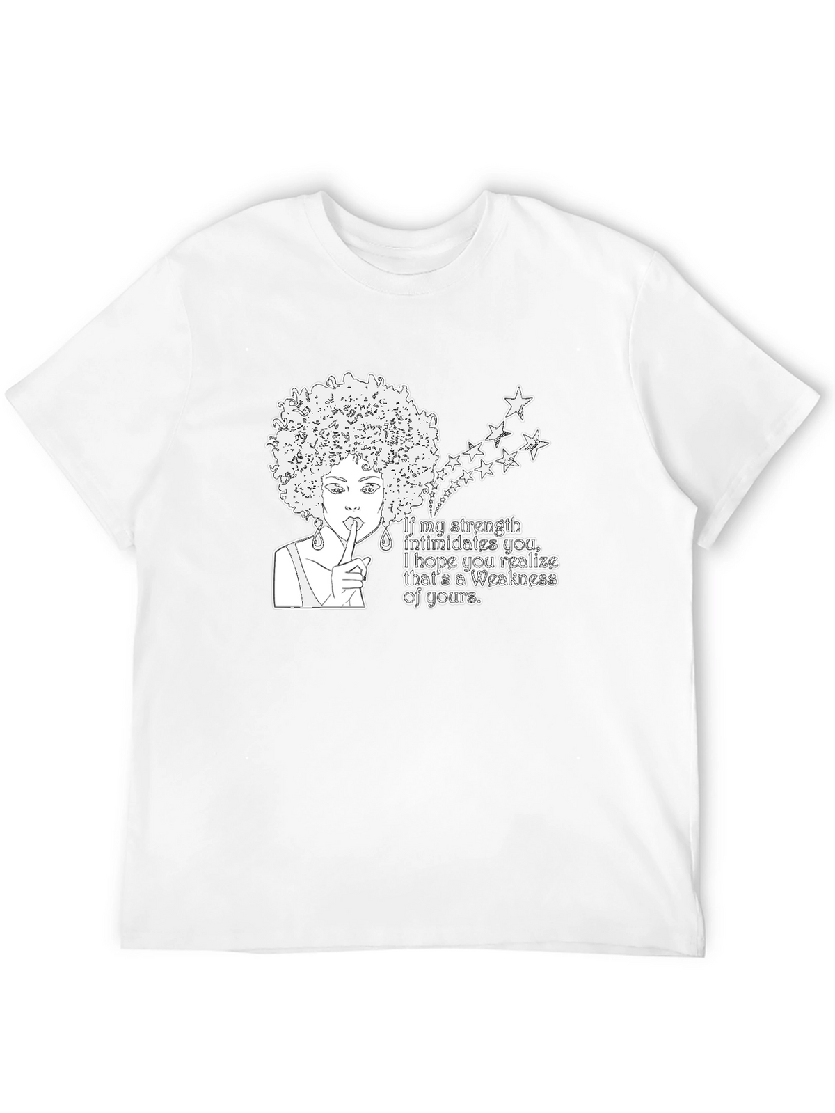Empowered Afro Woman T-Shirt - Strength & Confidence