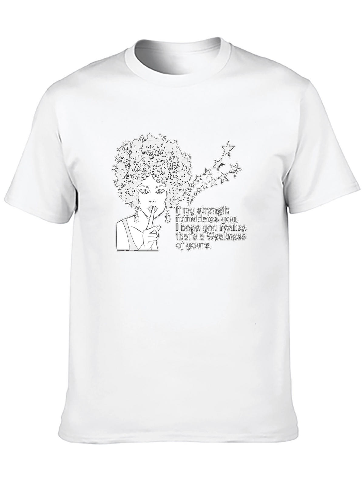 Empowered Afro Woman T-Shirt - Strength & Confidence