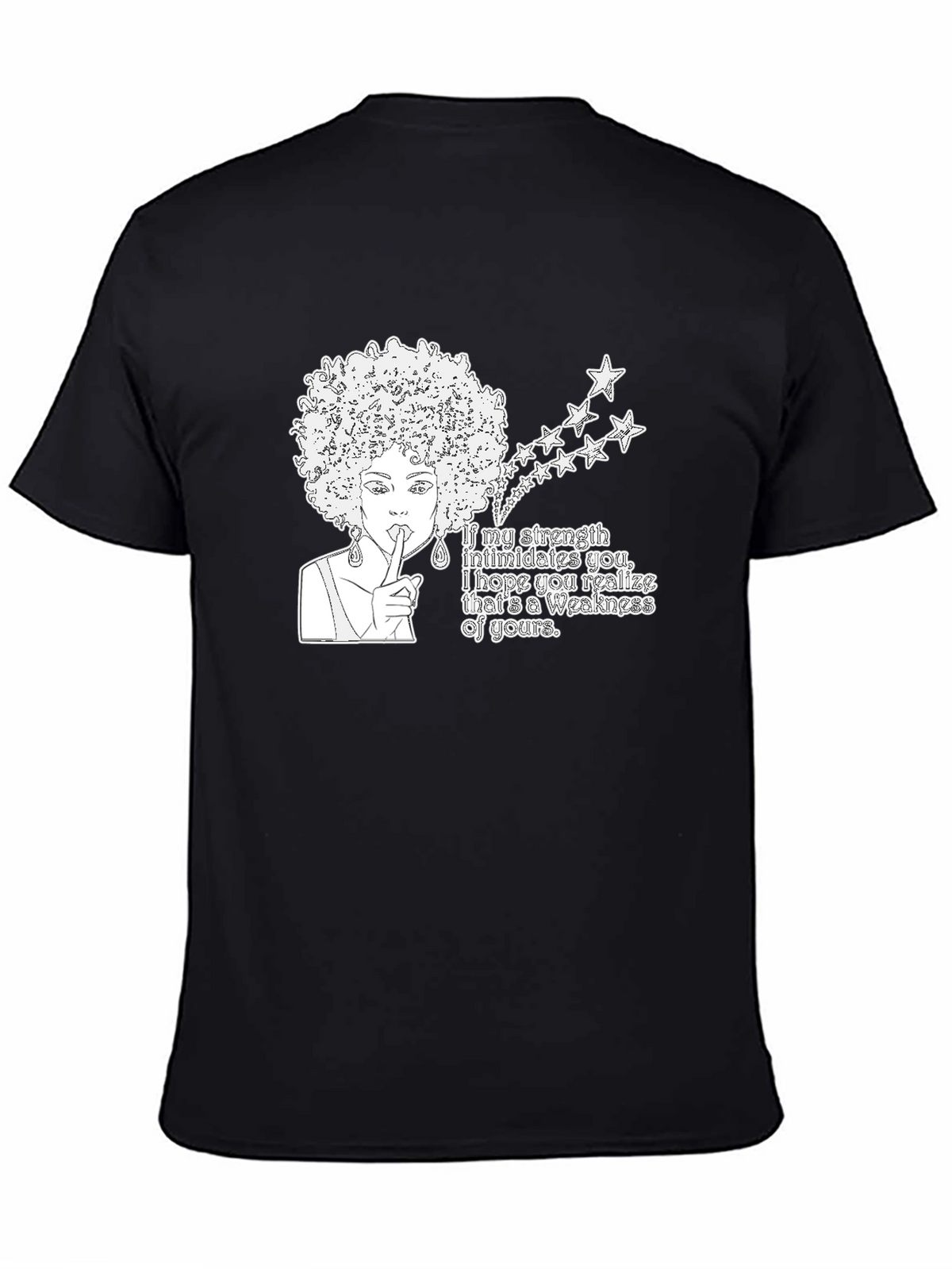 Empowered Afro Woman T-Shirt - Strength & Confidence