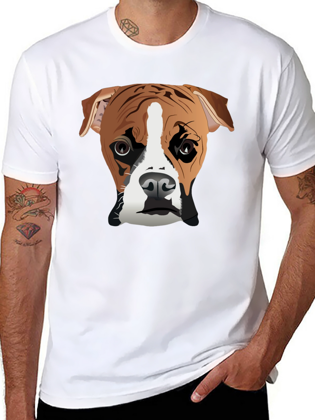 Boxer Dog Graphic Tee - Cool Canine Style