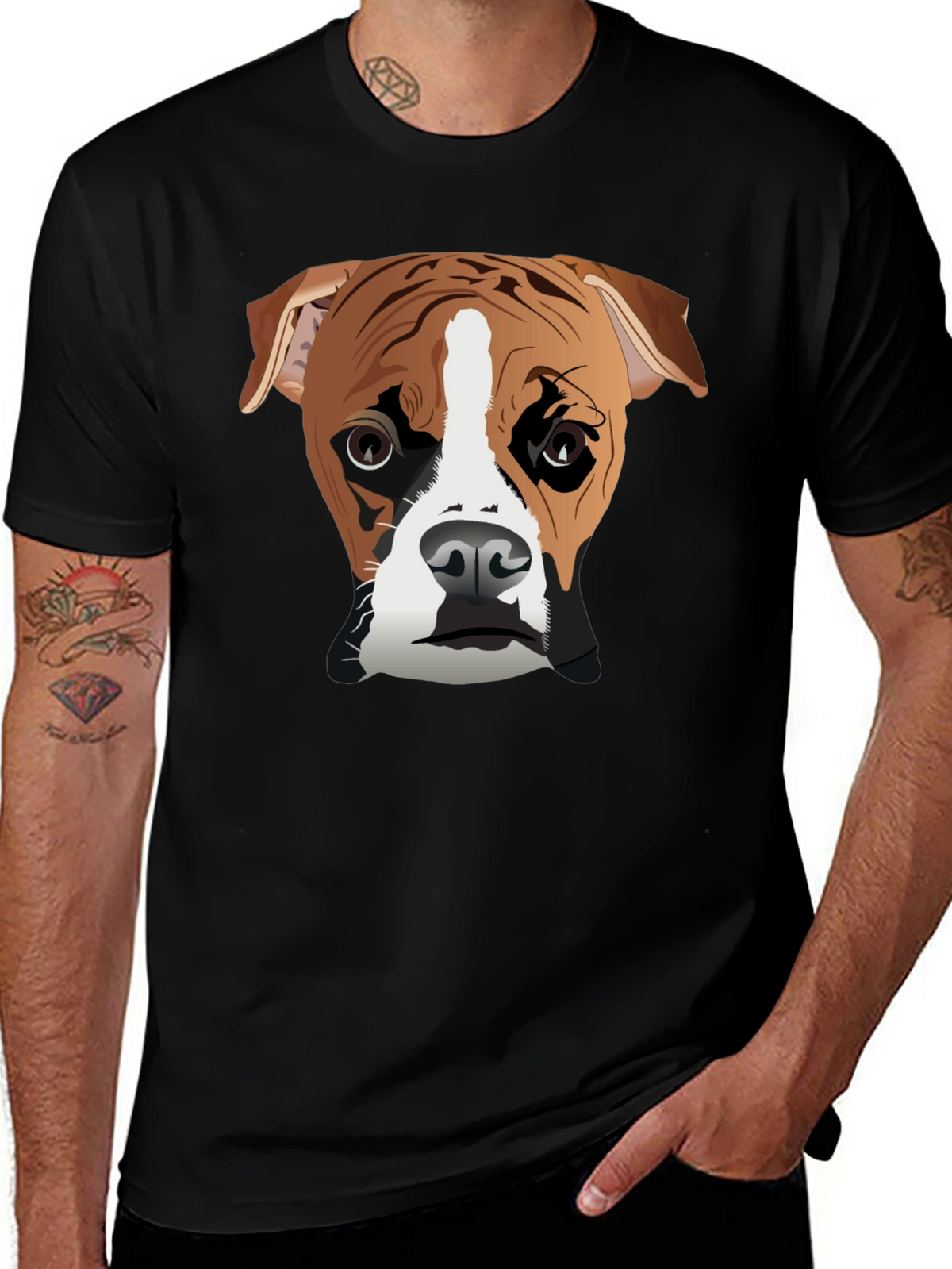 Boxer Dog Graphic Tee - Cool Canine Style