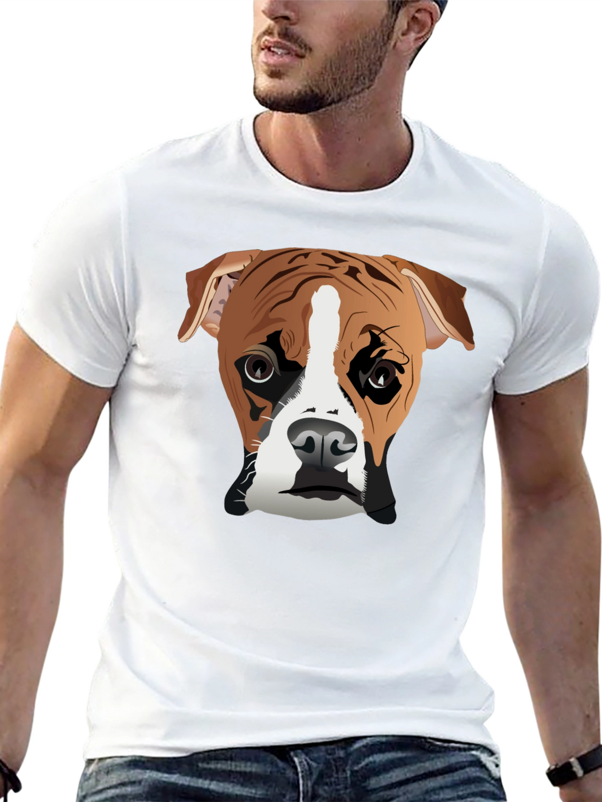 Boxer Dog Graphic Tee - Cool Canine Style