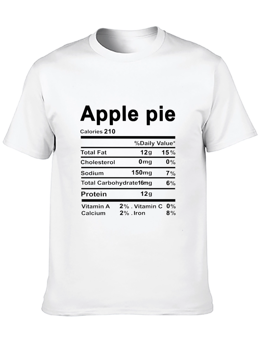 Apple Pie Nutrition Facts T-Shirt