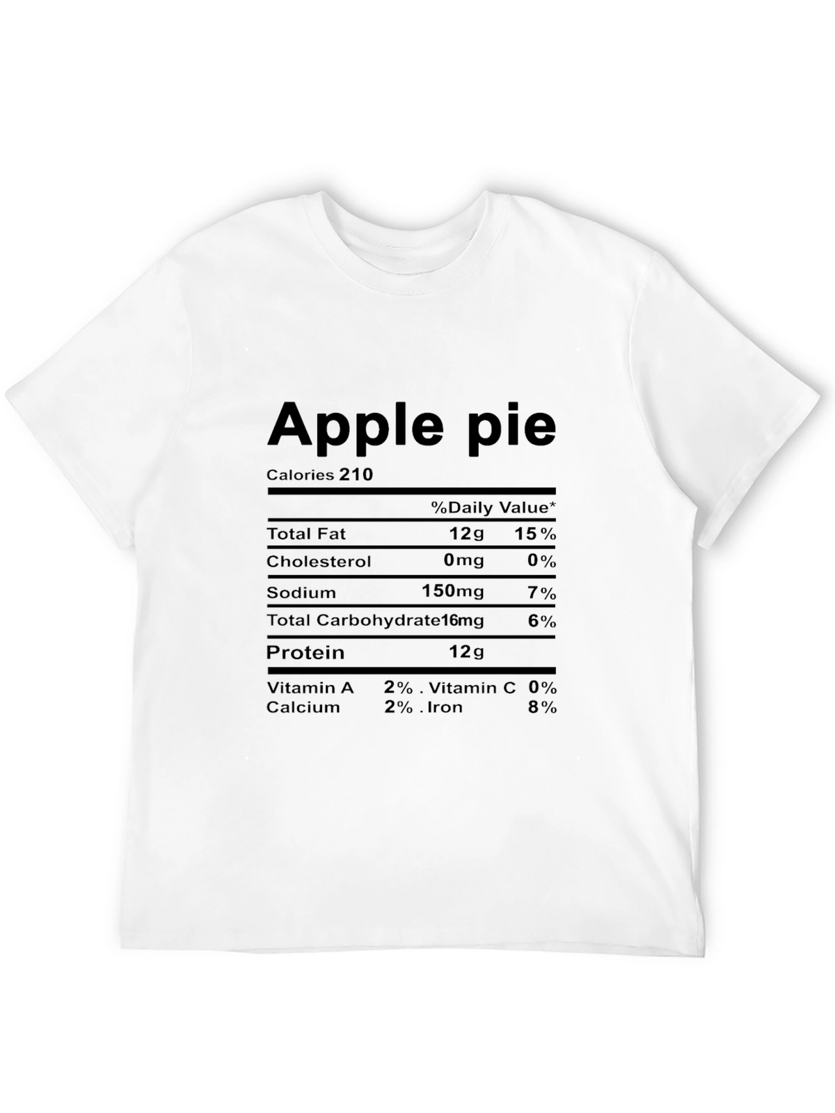 Apple Pie Nutrition Facts T-Shirt