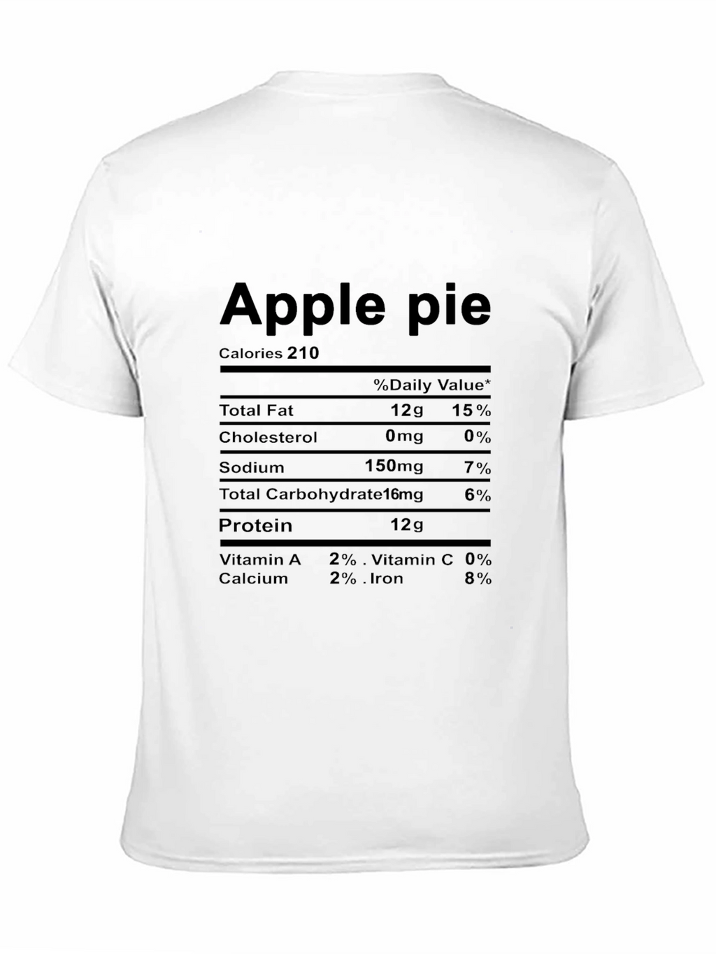 Apple Pie Nutrition Facts T-Shirt