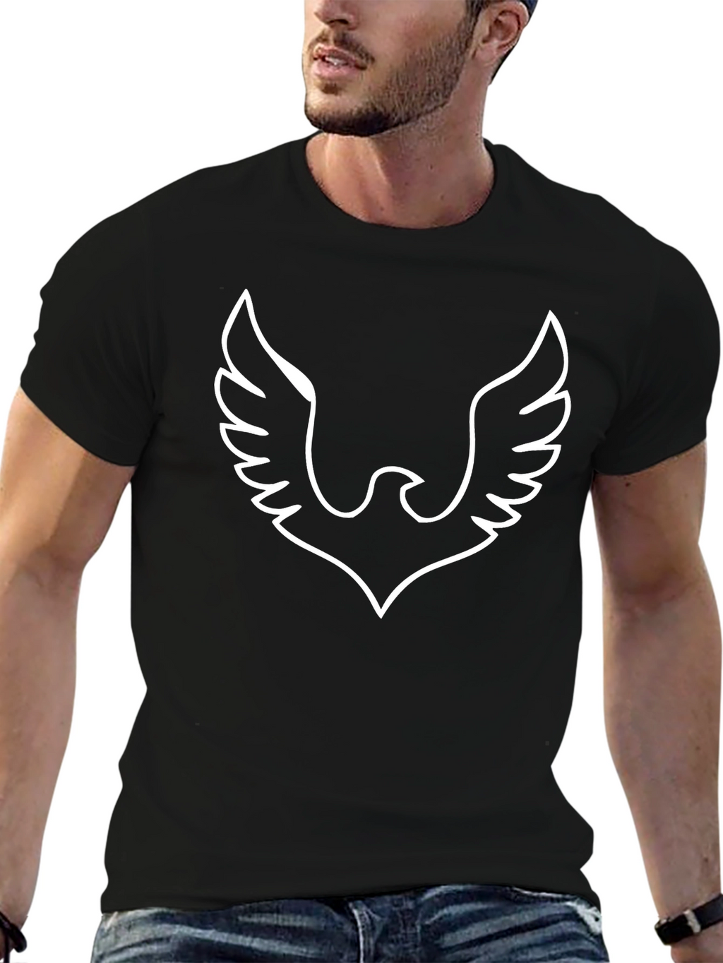 Phoenix Graphic Tee - Black Cotton Blend