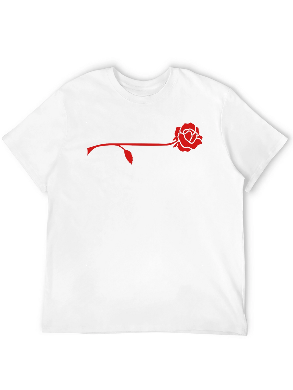 Rose Graphic Mens Black T-Shirt