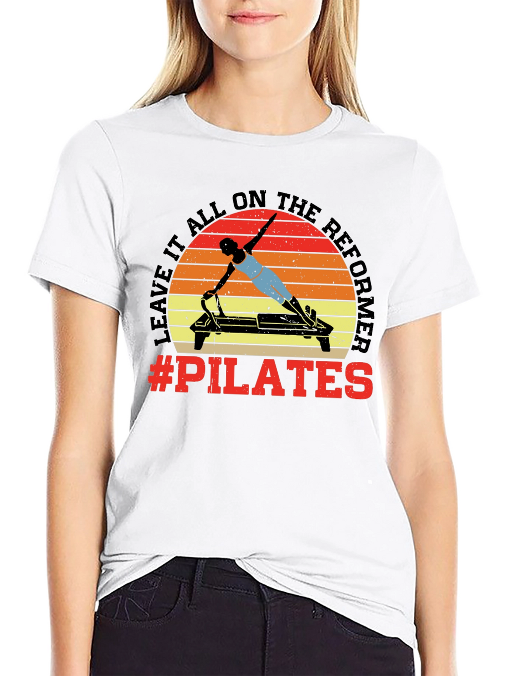 Pilates Reformer Graphic Tee - Workout Ready!
