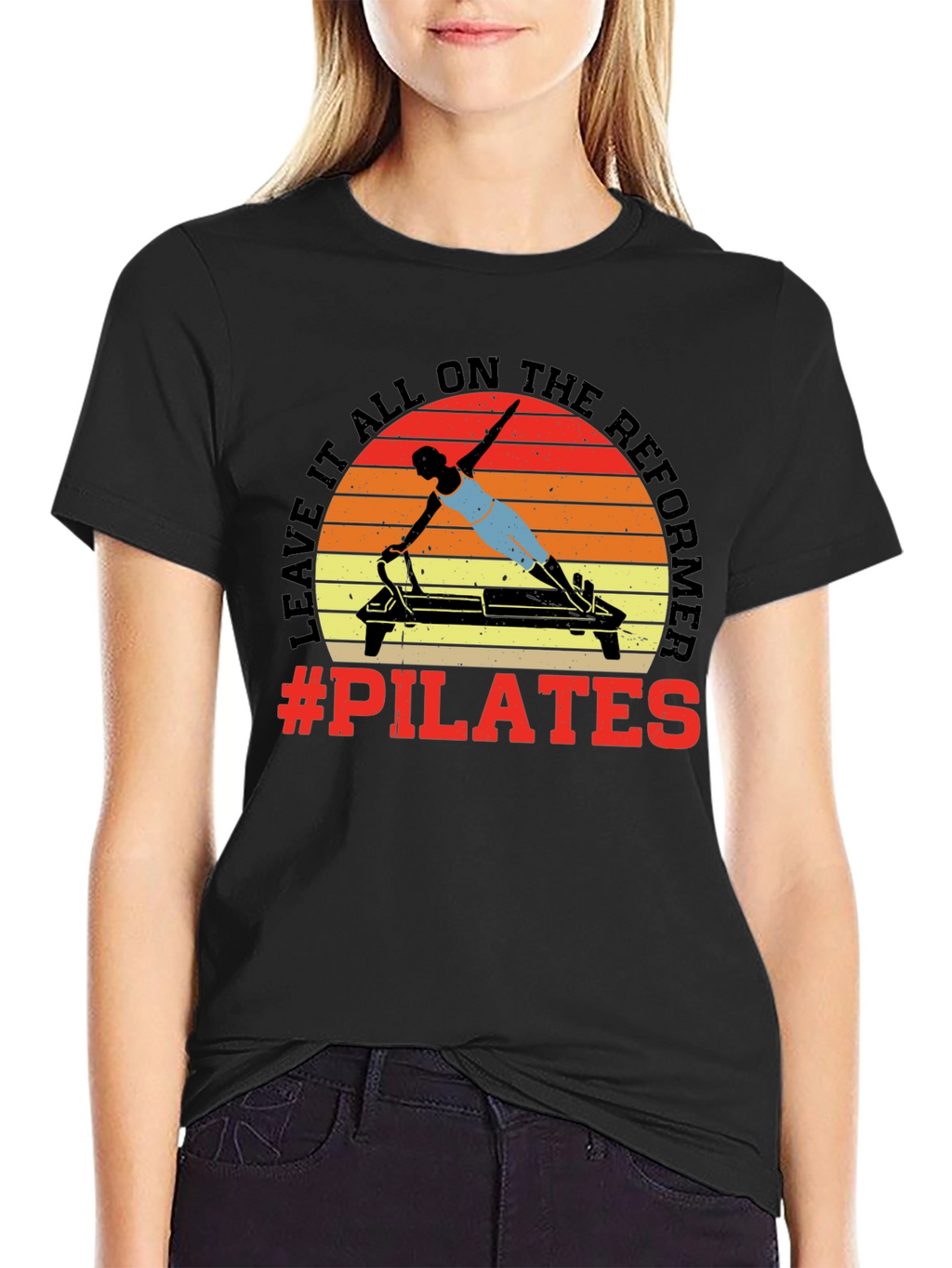 Pilates Reformer Graphic Tee - Workout Ready!