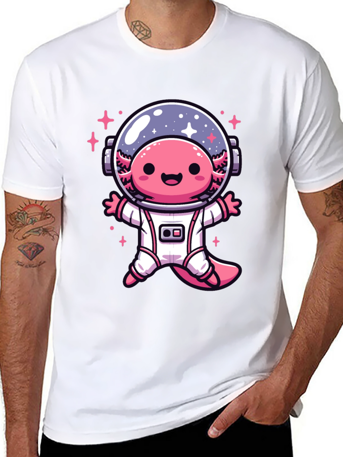Axolotl Astronaut Graphic Tee - Space Cute
