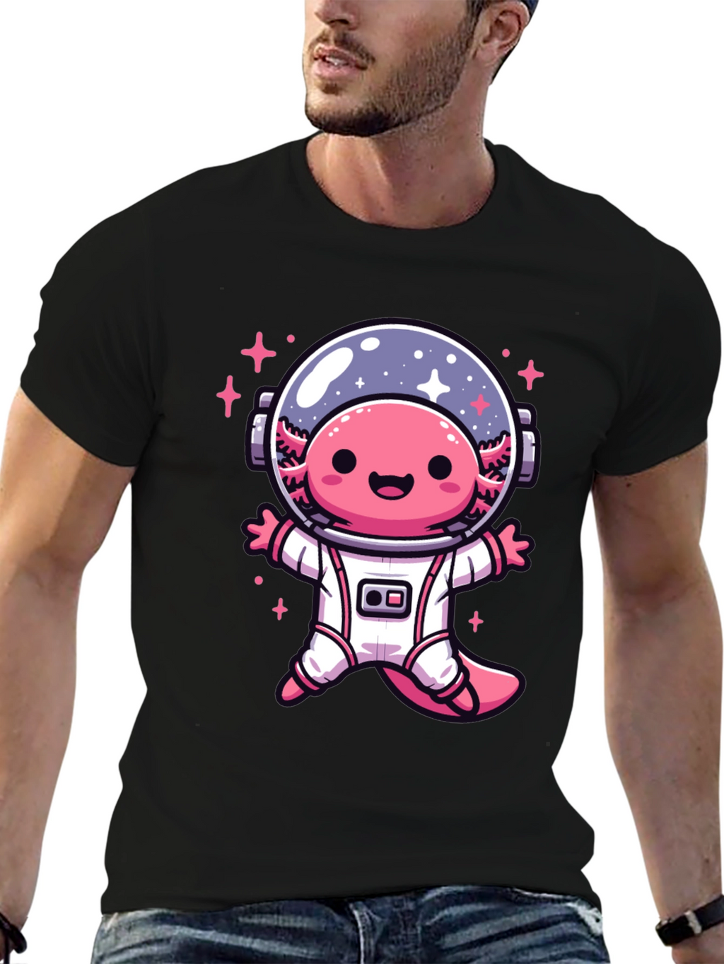 Axolotl Astronaut Graphic Tee - Space Cute
