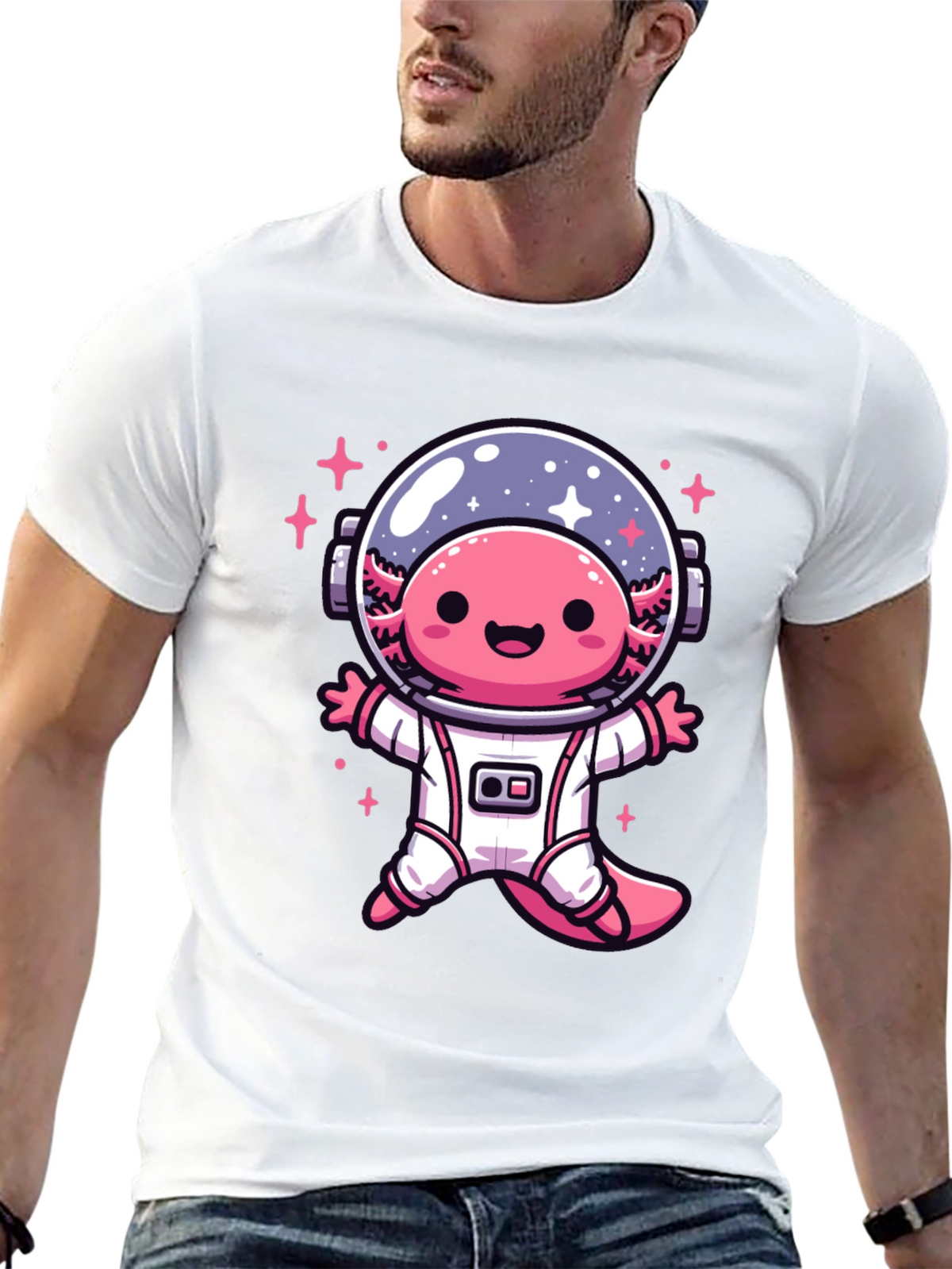 Axolotl Astronaut Graphic Tee - Space Cute