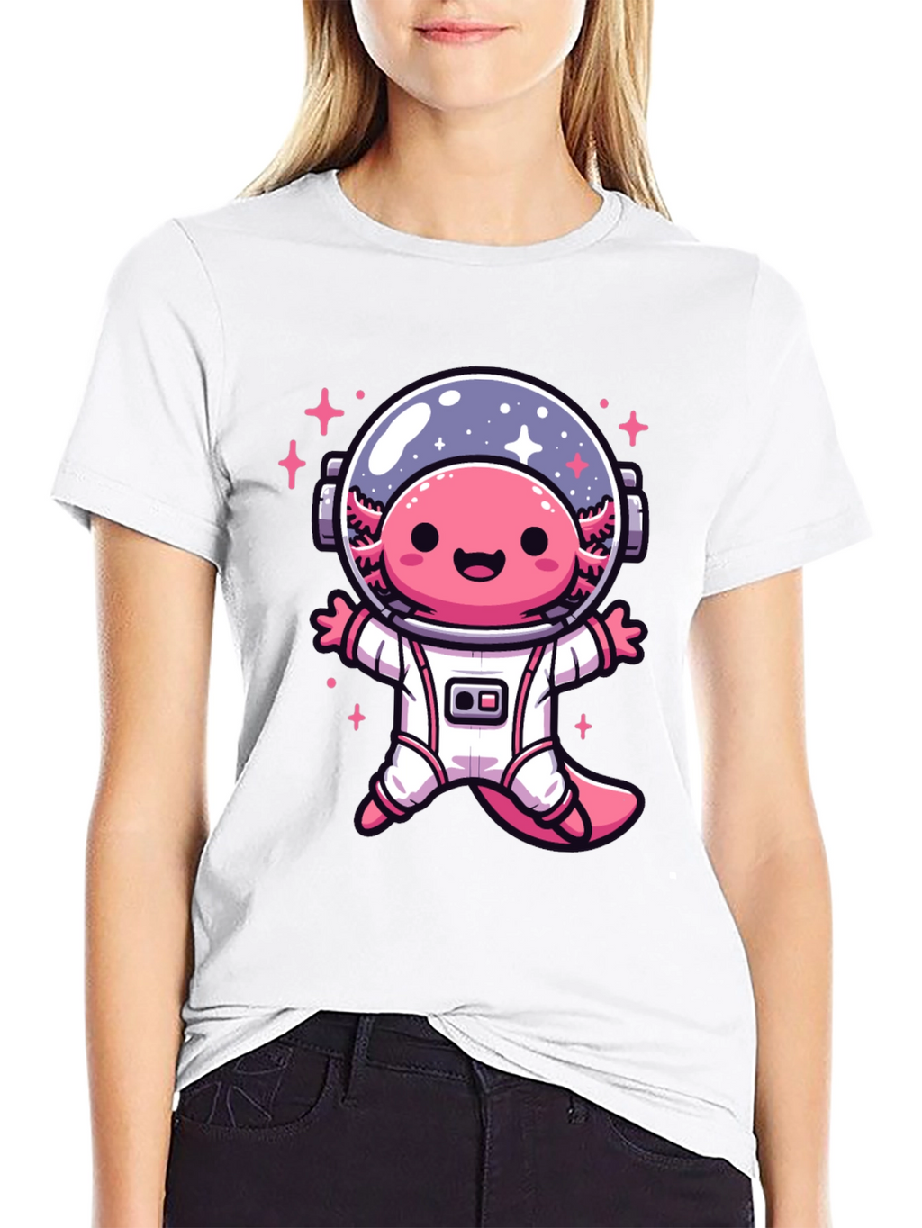 Axolotl Astronaut Graphic Tee - Space Cute