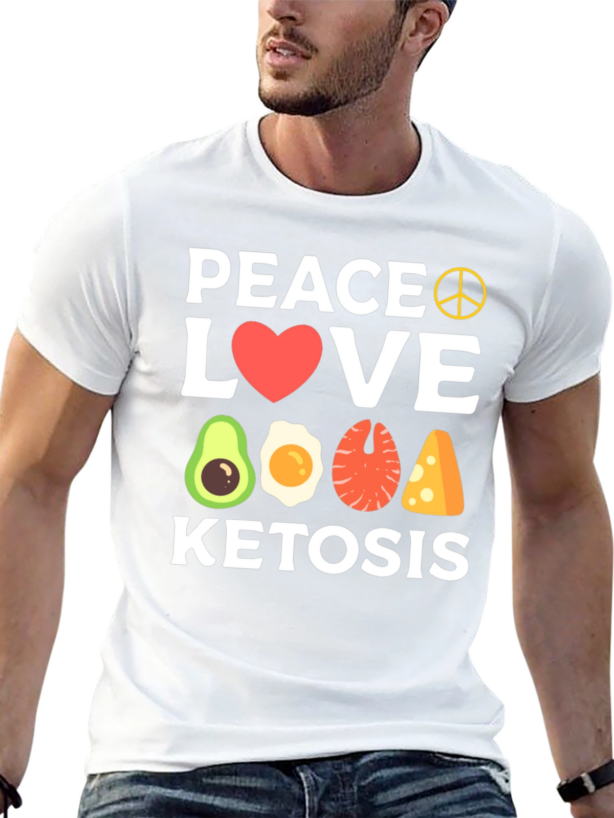 Peace Love Ketosis Black T-Shirt