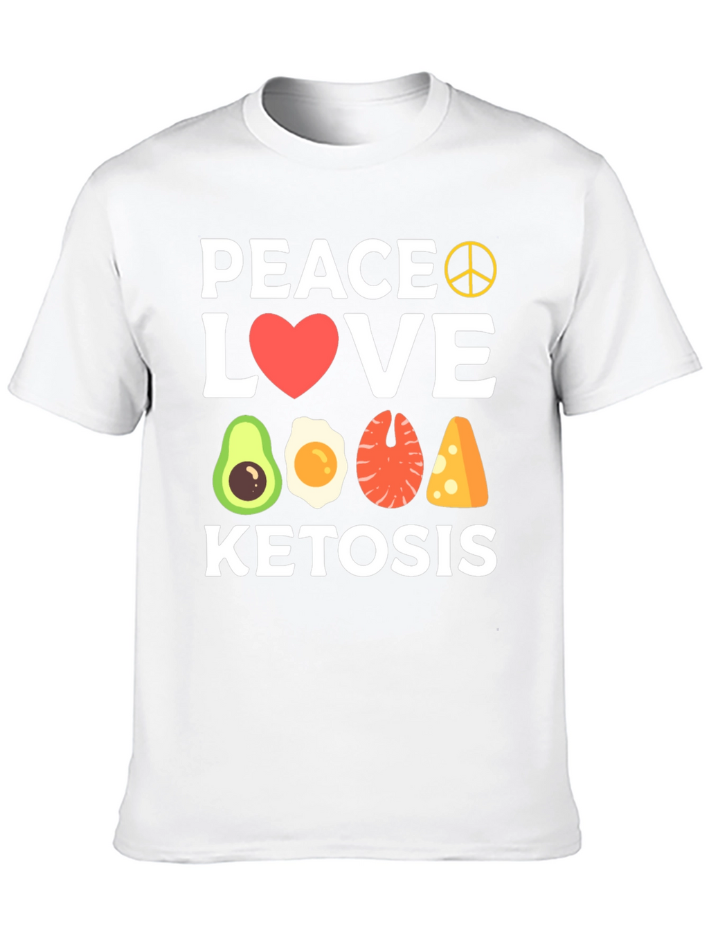 Peace Love Ketosis Black T-Shirt
