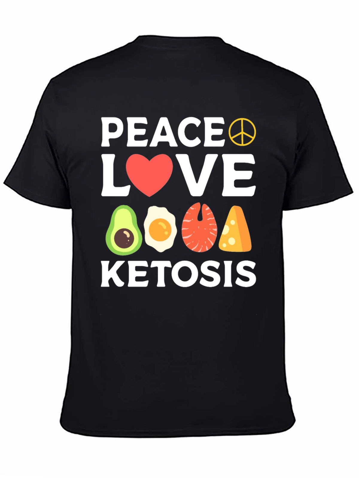 Peace Love Ketosis Black T-Shirt