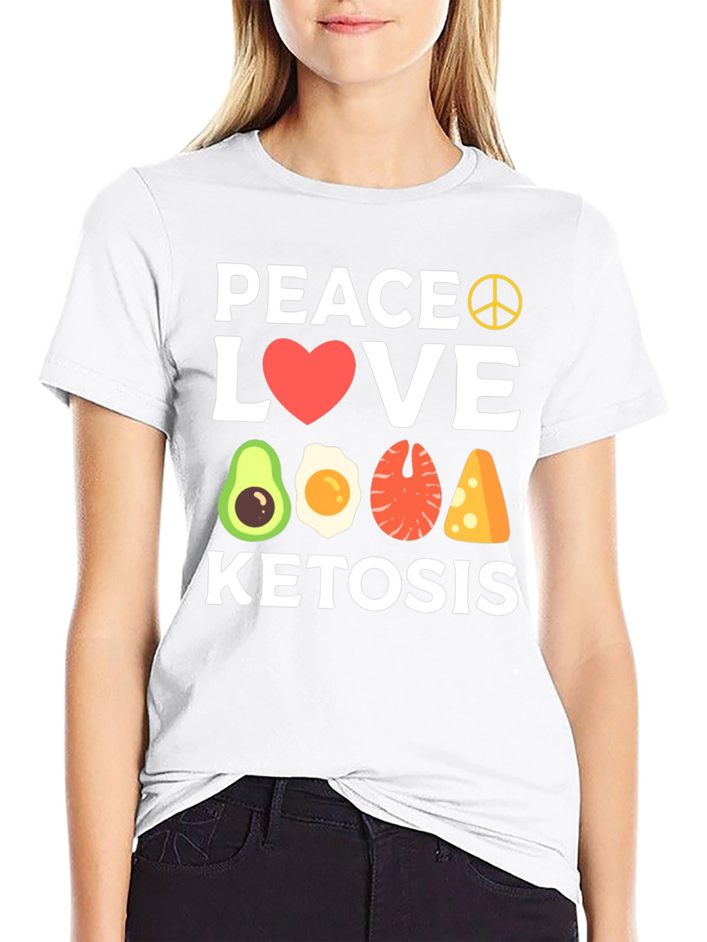 Peace Love Ketosis Black T-Shirt