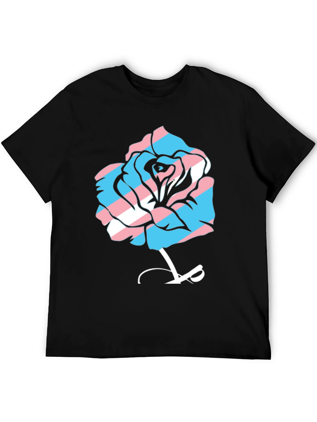 Transgender Pride Rose Graphic Tee