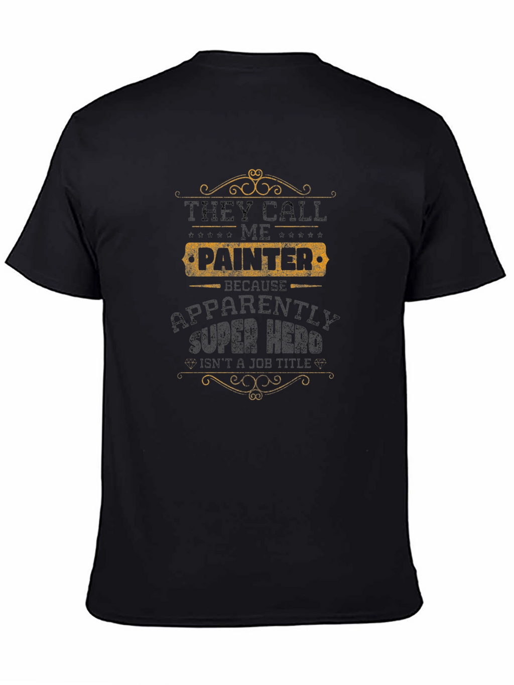 Painter Superhero T-Shirt - Black Graphic Tee