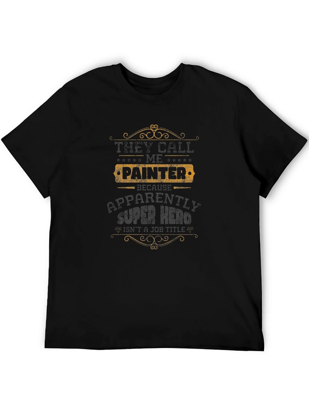 Painter Superhero T-Shirt - Black Graphic Tee