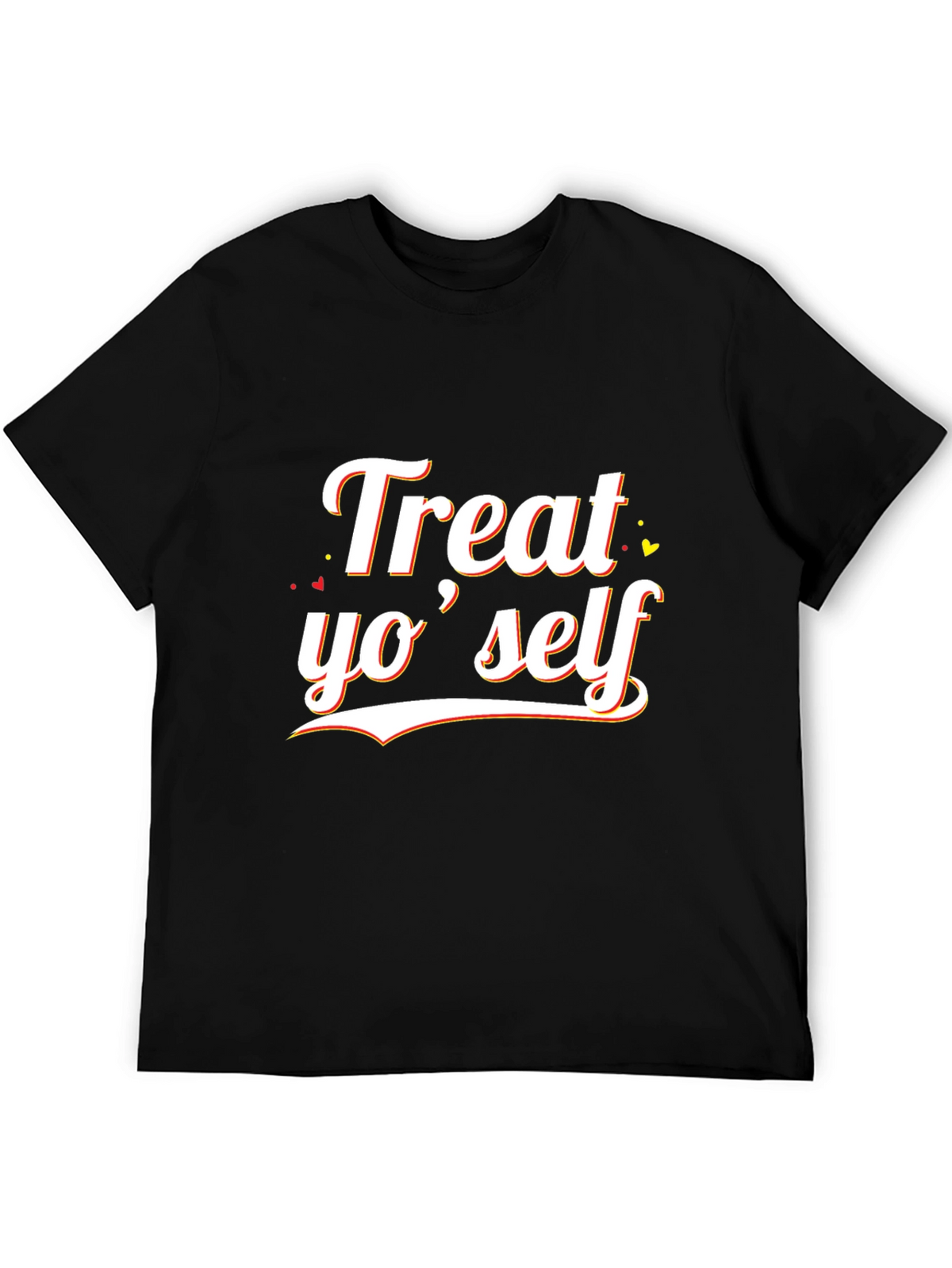 Treat Yo Self Black Graphic Tee