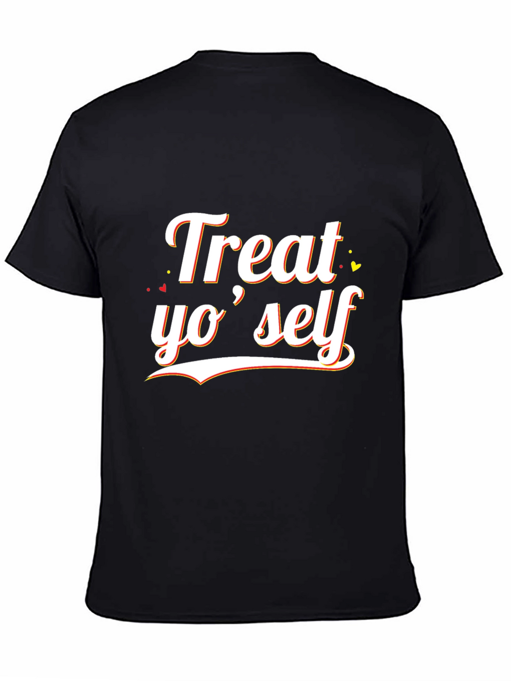 Treat Yo Self Black Graphic Tee