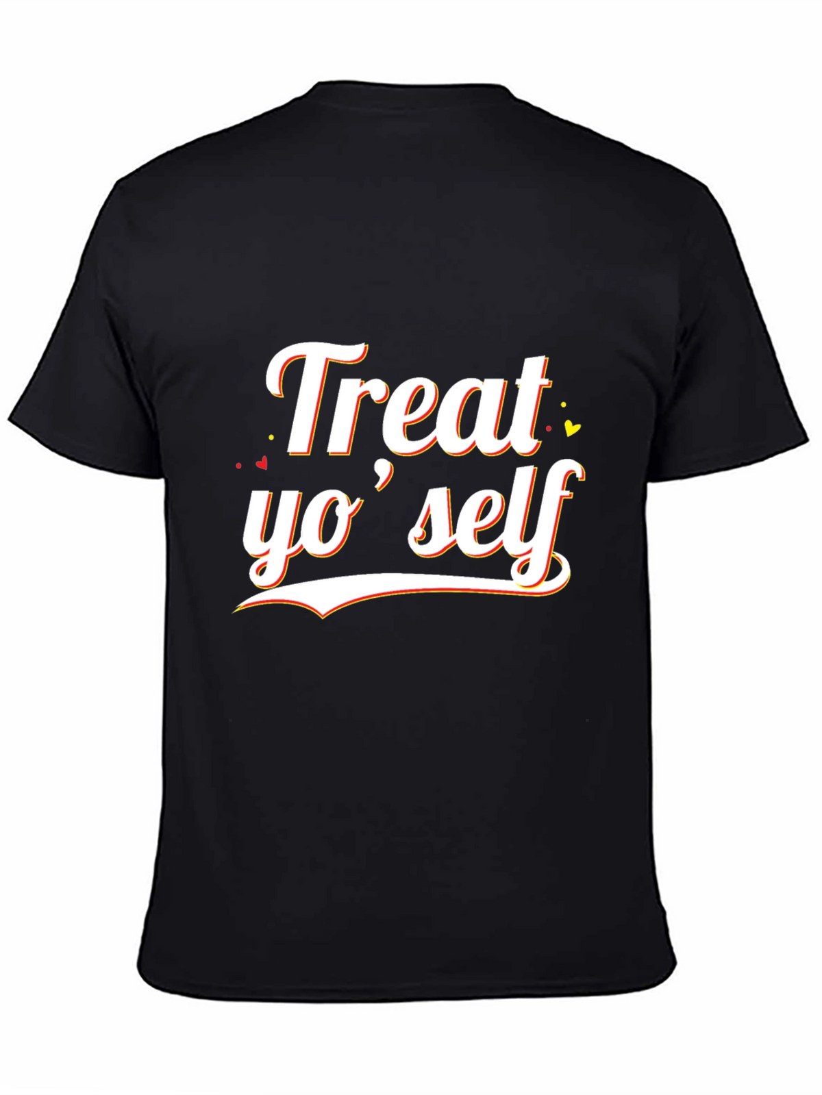 Treat Yo Self Black Graphic Tee