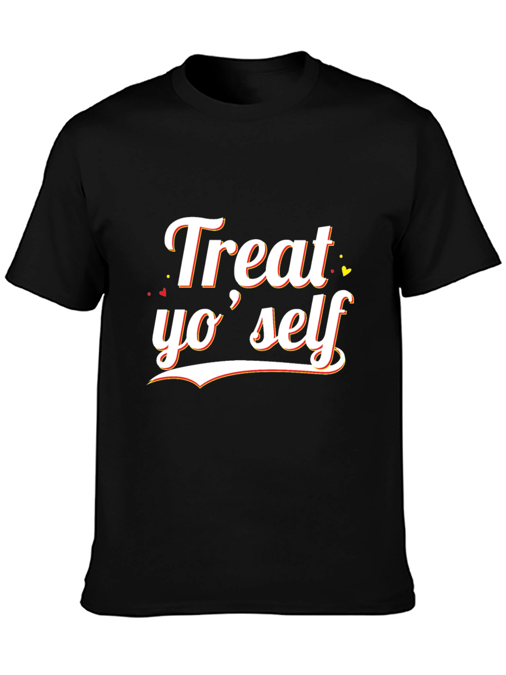 Treat Yo Self Black Graphic Tee