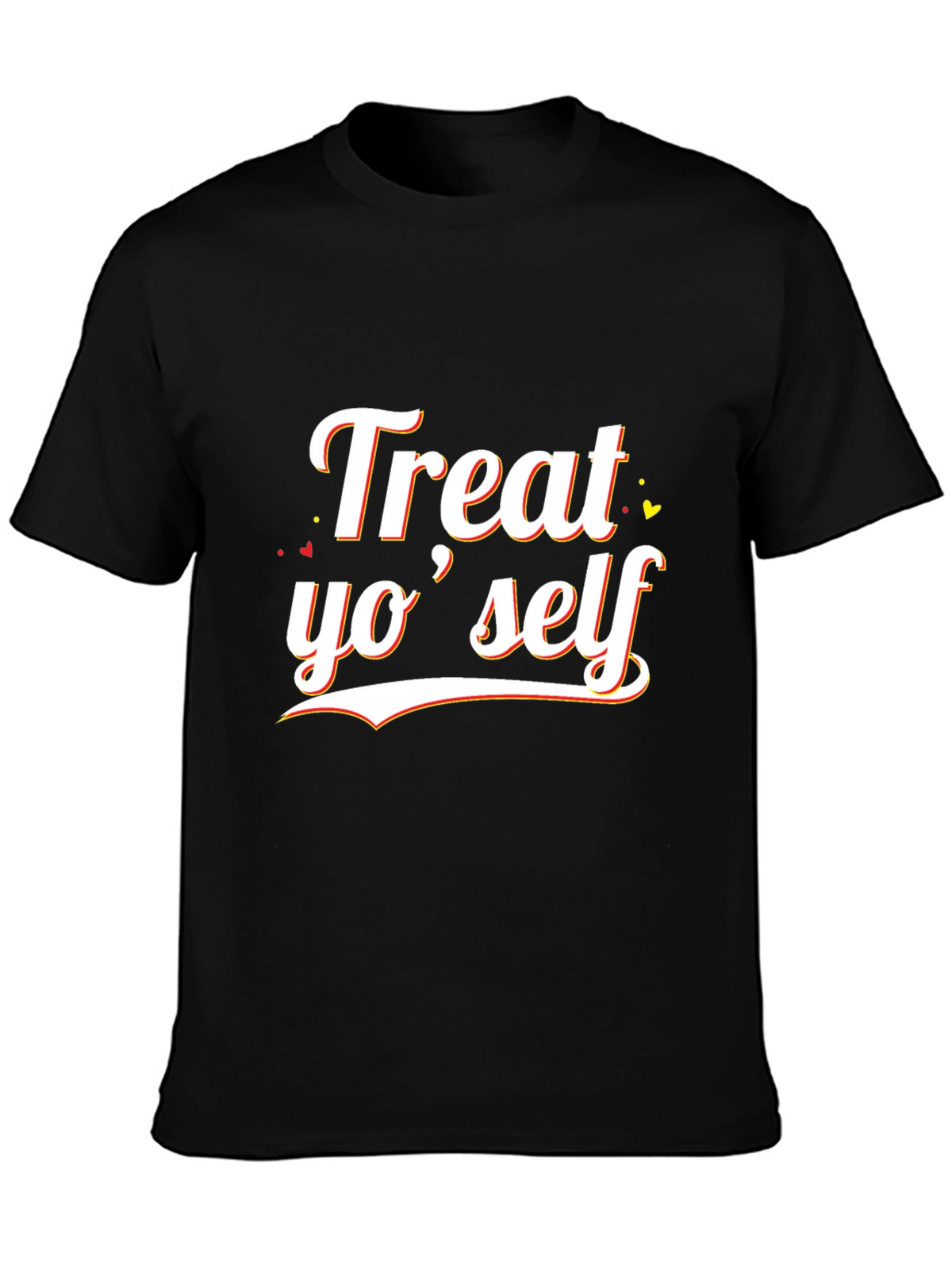 Treat Yo Self Black Graphic Tee