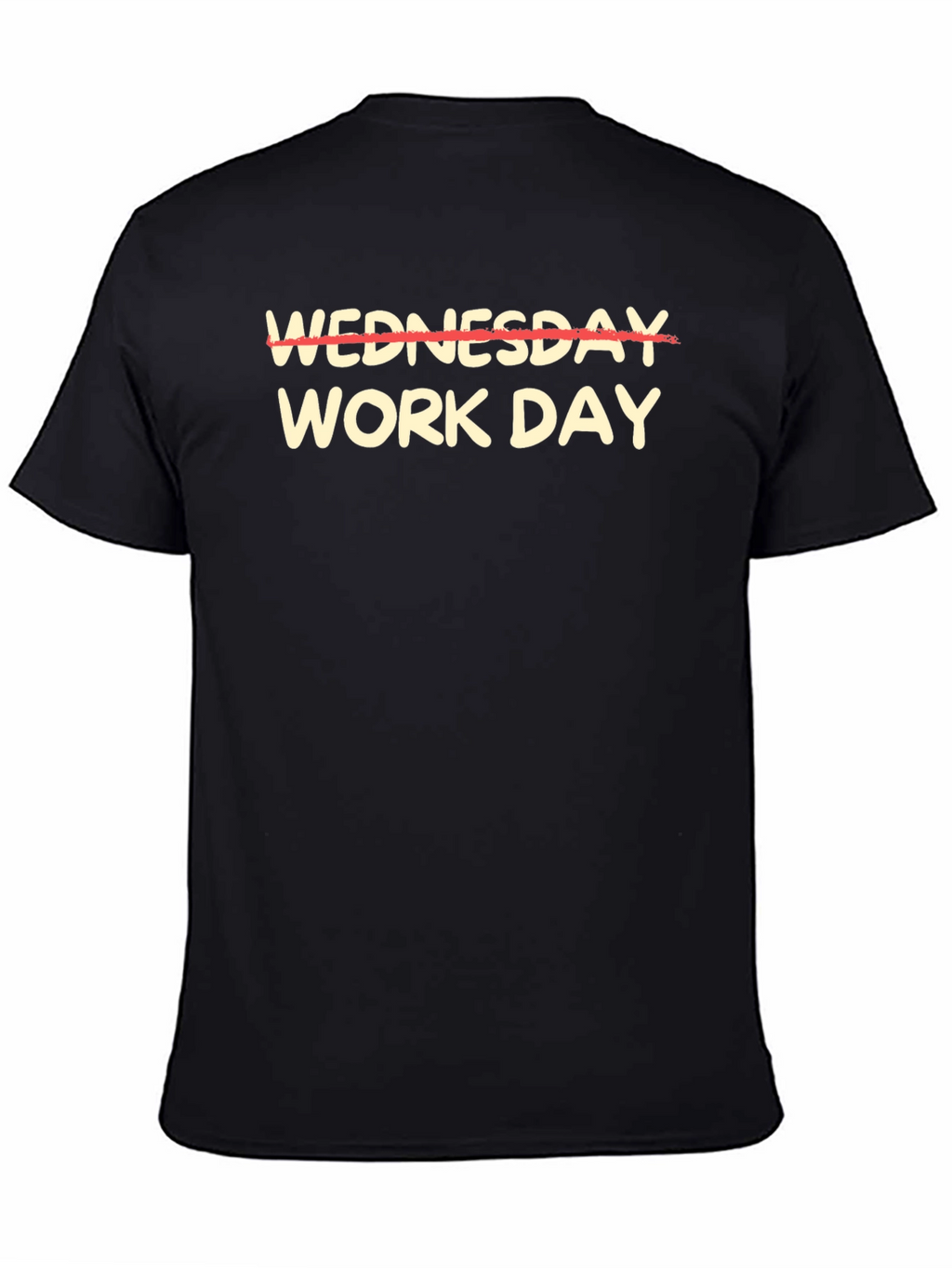Wednesday Work Day T-Shirt - Black Cotton Tee