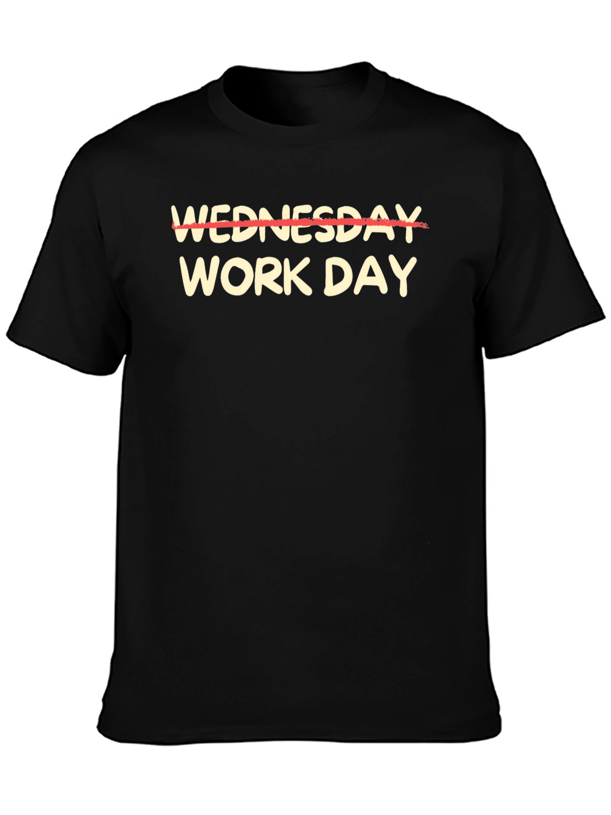 Wednesday Work Day T-Shirt - Black Cotton Tee