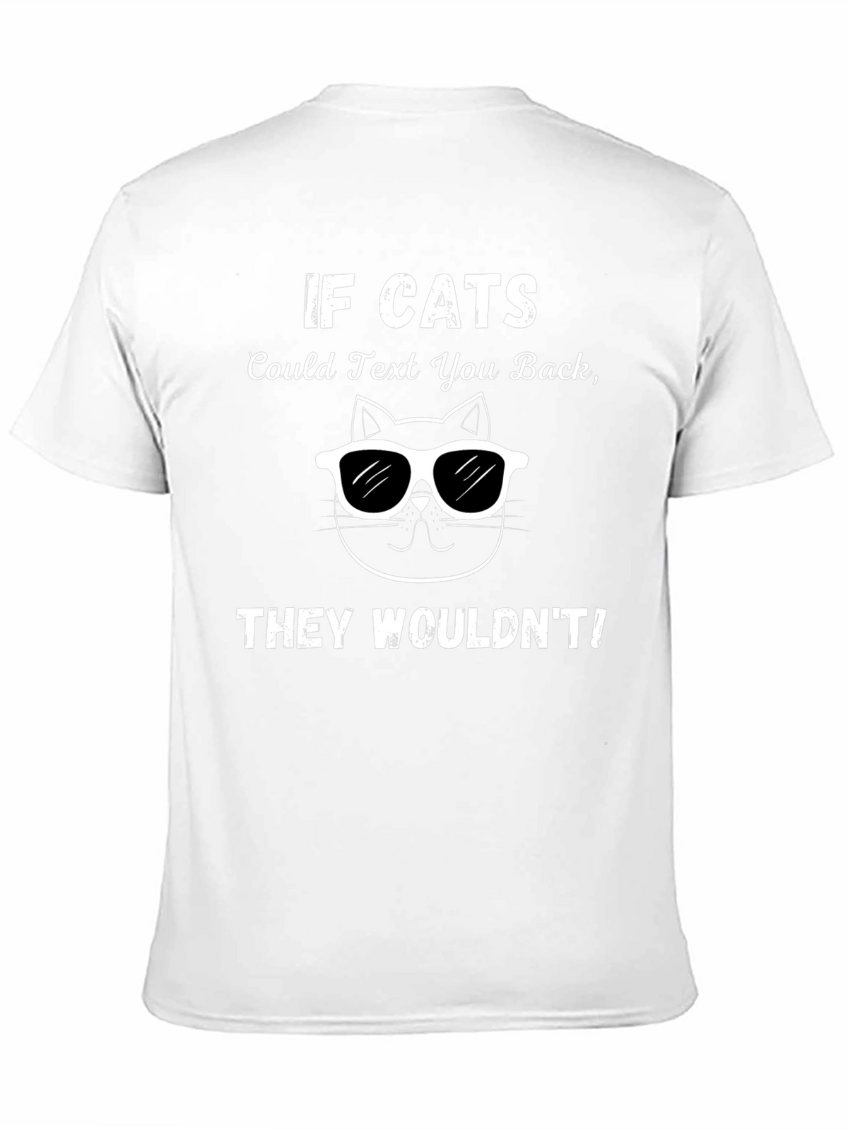 Funny If Cats Could Text Black T-Shirt