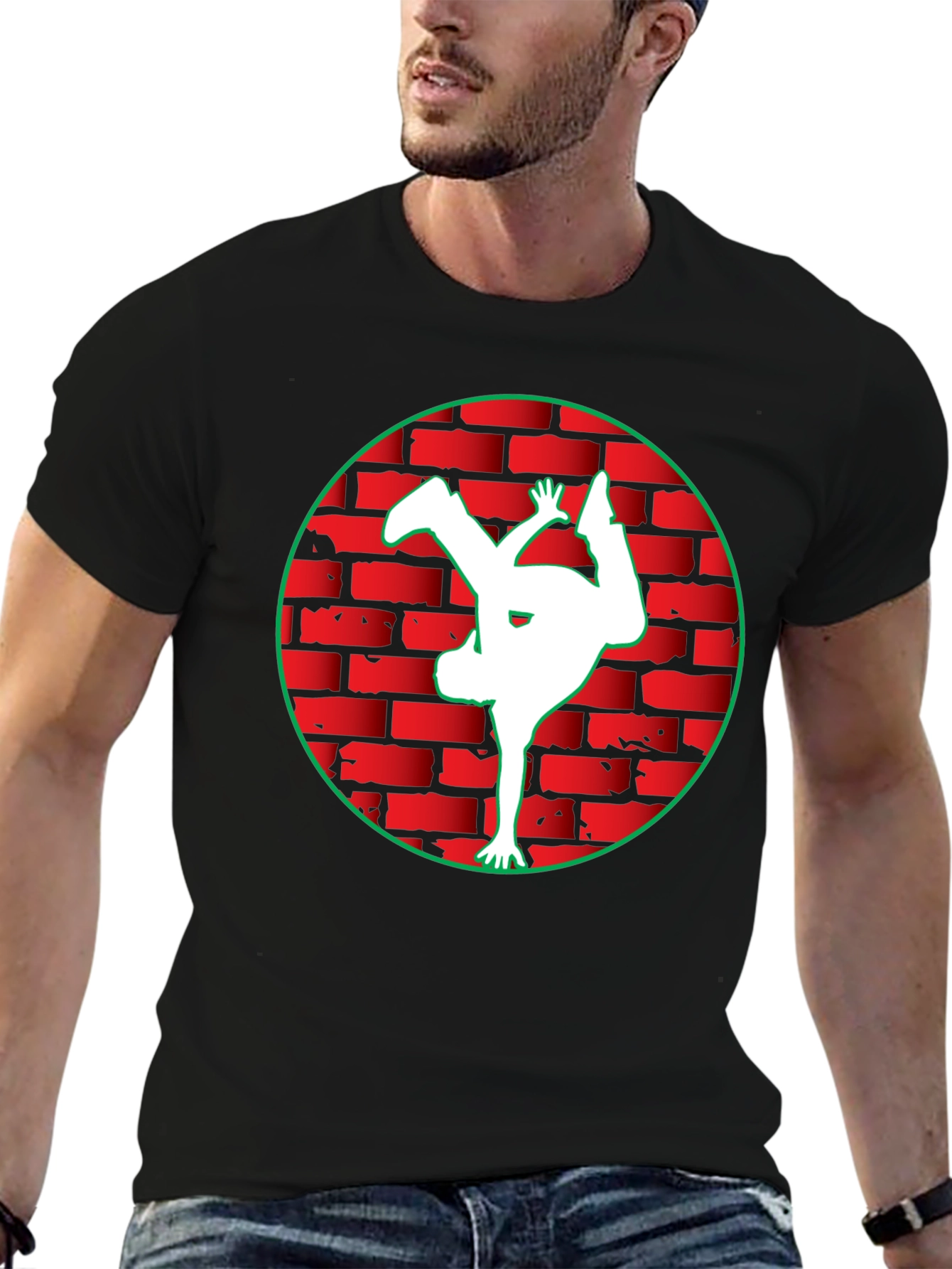 Street Dancer Graphic Tee - Black Casual T-Shirt