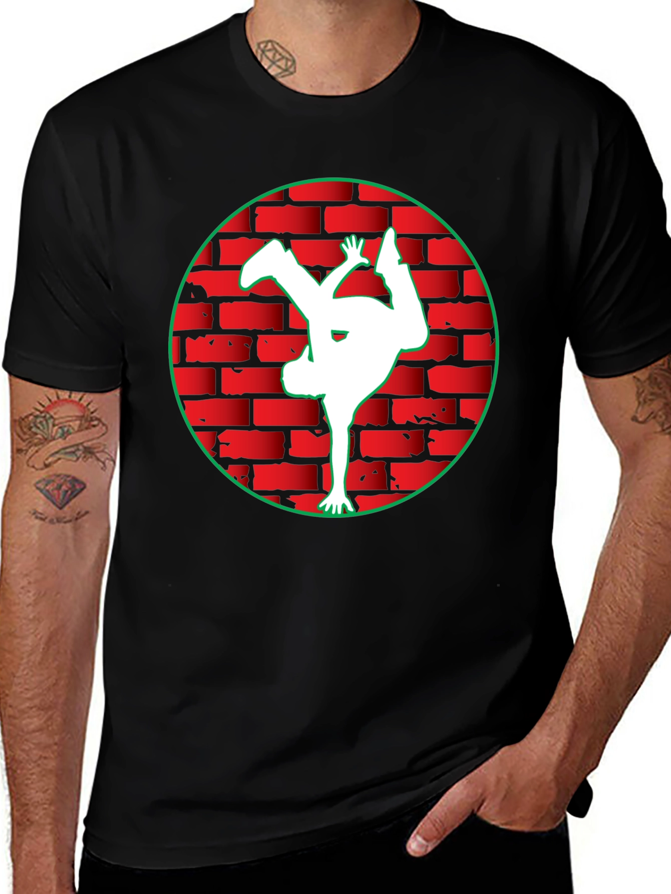 Street Dancer Graphic Tee - Black Casual T-Shirt
