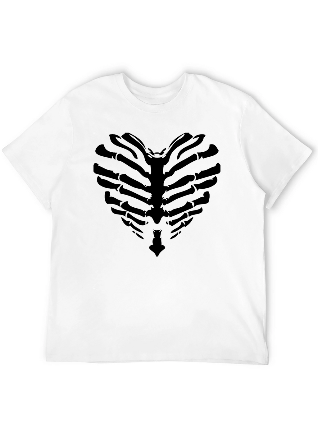 Heart Rib Cage Graphic Tee - Mens Black T-Shirt