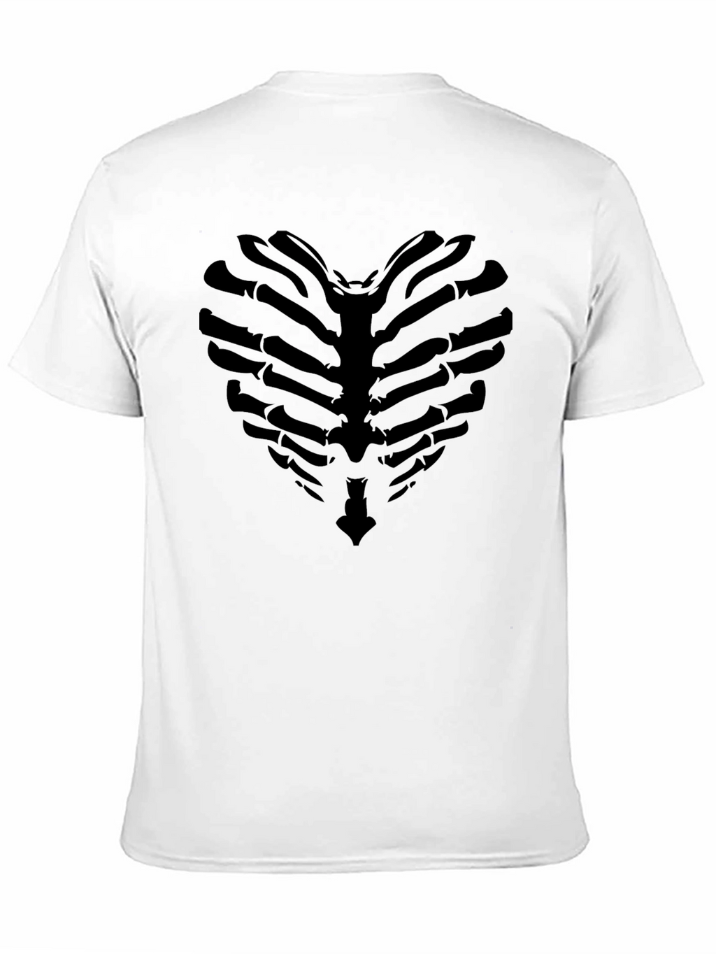 Heart Rib Cage Graphic Tee - Mens Black T-Shirt