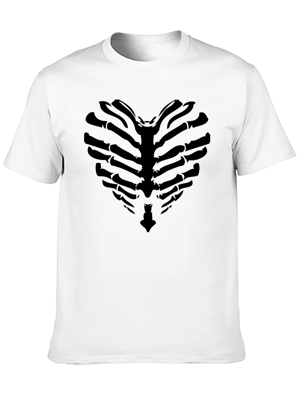 Heart Rib Cage Graphic Tee - Mens Black T-Shirt