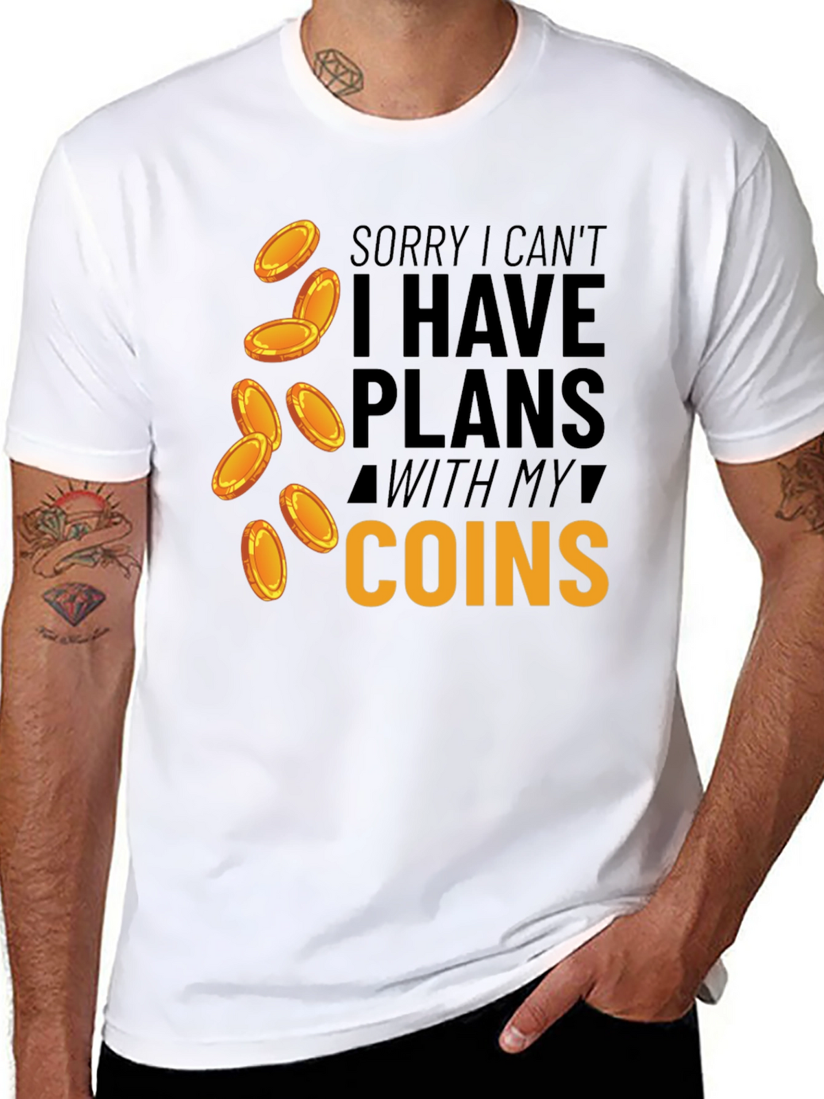 Plans With Coins T-Shirt Funny Money Tee