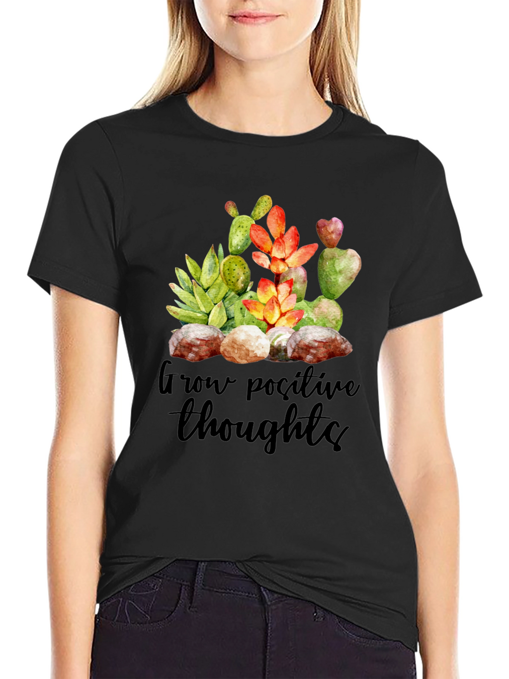 Grow Positive Thoughts T-Shirt - Unisex Soft Cotton Tee