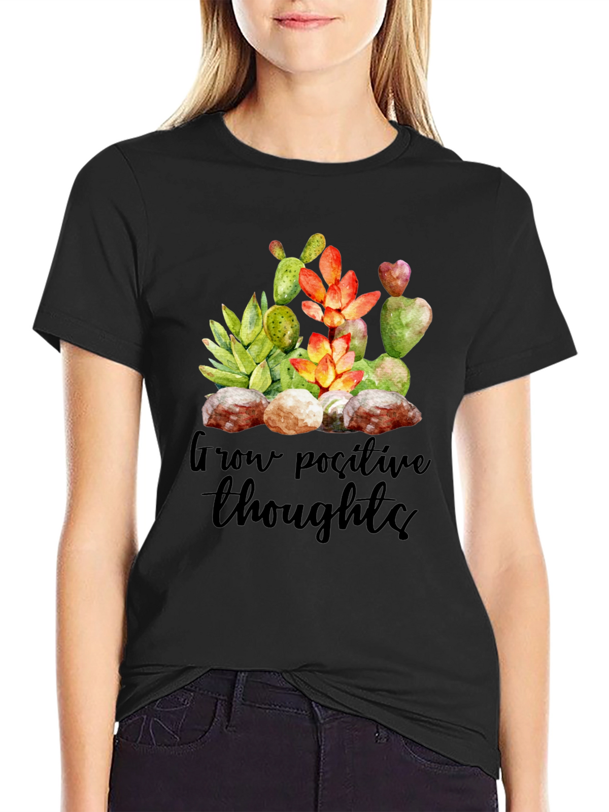Grow Positive Thoughts T-Shirt - Unisex Soft Cotton Tee