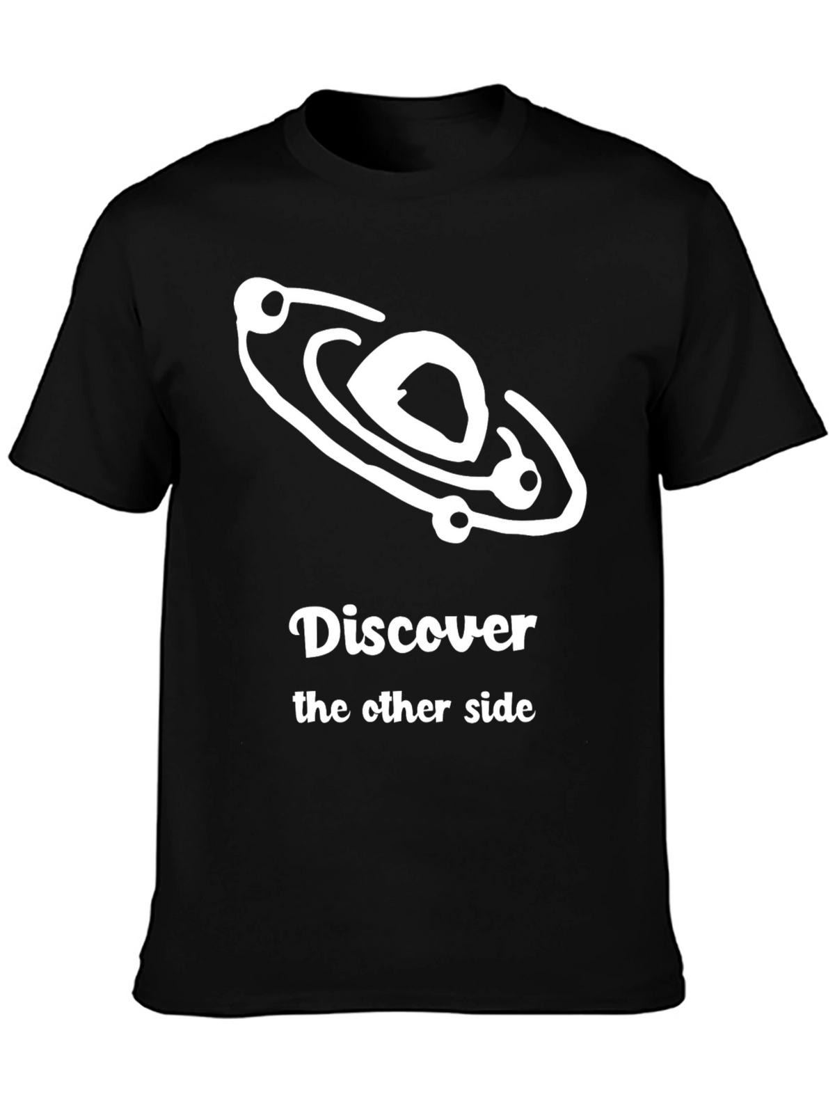 Discover Graphic Tee - Black Cotton T-Shirt