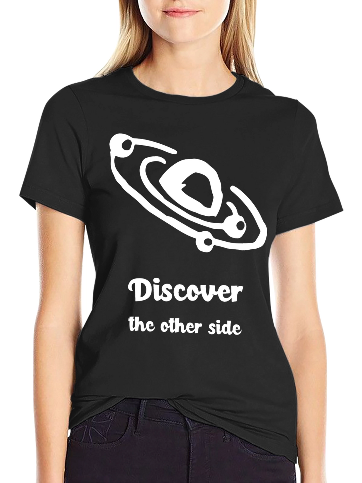 Discover Graphic Tee - Black Cotton T-Shirt