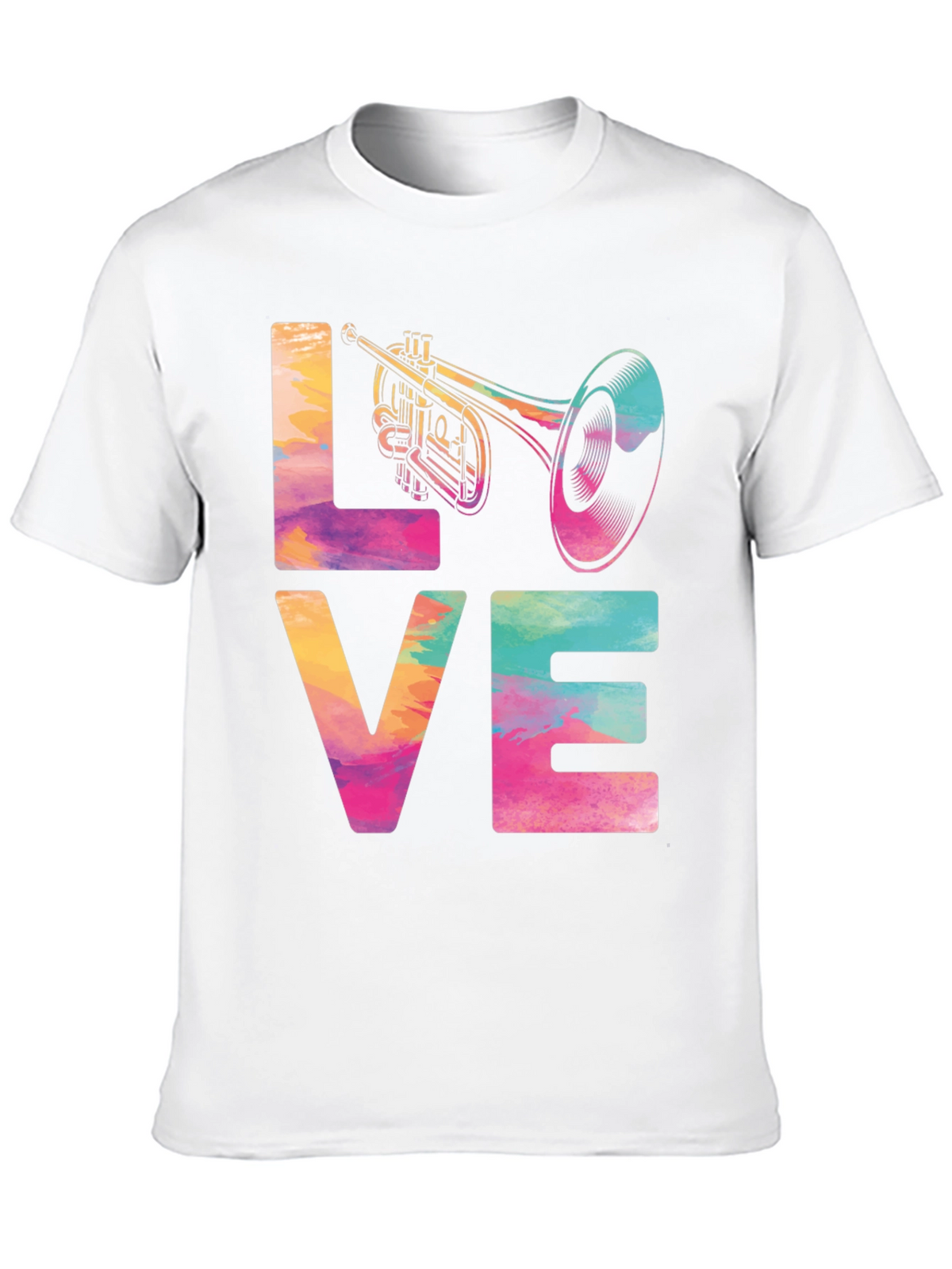Love Trumpet Graphic Tee - Music Lover T-Shirt
